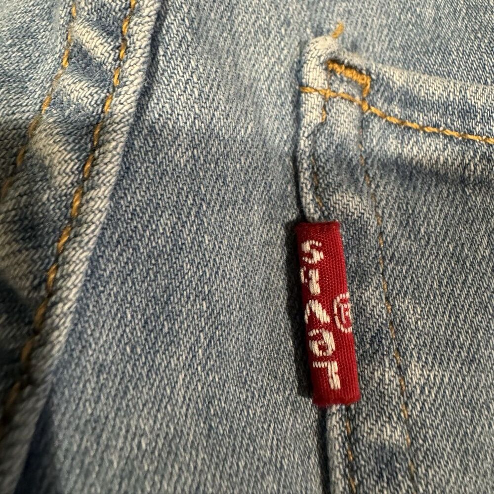 Levi's Y2K Vintage Mile High Skinny Jeans Light Blue Womens 30 Button Front EUC - Picture 15 of 16